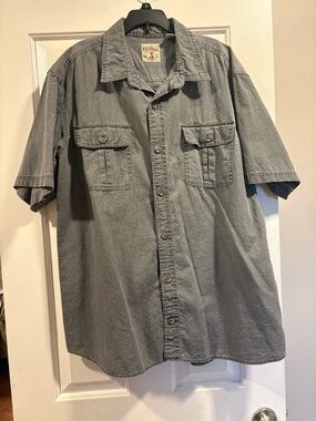 RedHead Casual Short-Sleeve Button-Up Shirt - Gray